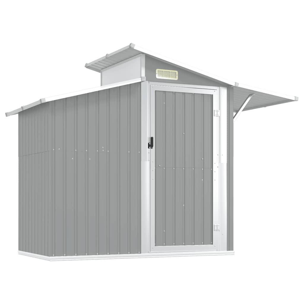 Tuinschuur 270x130x208,5 cm gegalvaniseerd staal grijs is nu te koop bij PeponiXL, paradijselijk wonen!