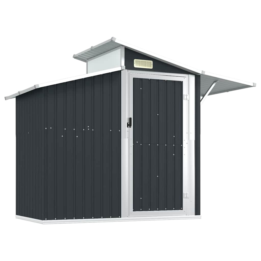 Tuinschuur 270x130x208,5 cm gegalvaniseerd staal antracietkleur is nu te koop bij PeponiXL, paradijselijk wonen!