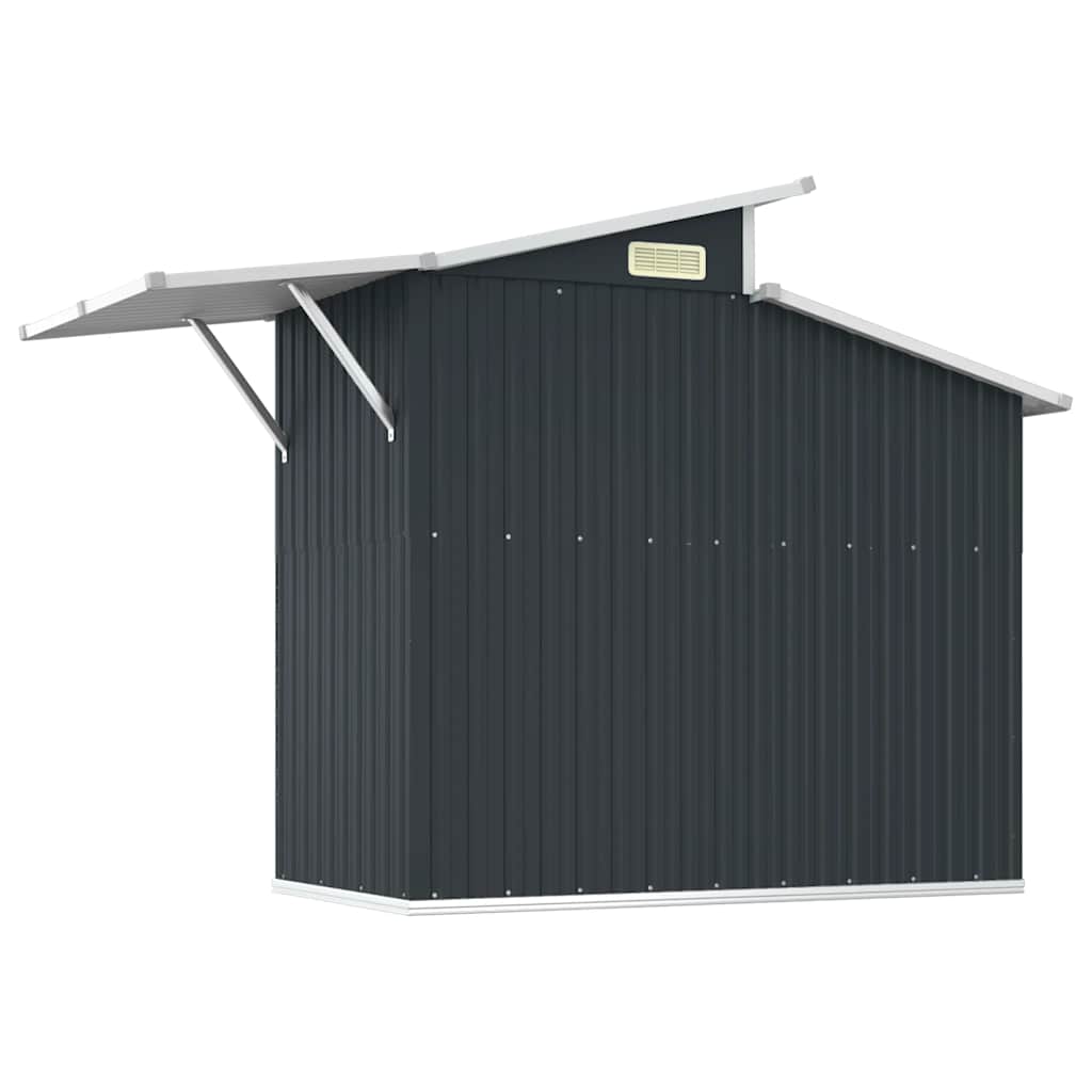 Tuinschuur 270x130x208,5 cm gegalvaniseerd staal antracietkleur is nu te koop bij PeponiXL, paradijselijk wonen!
