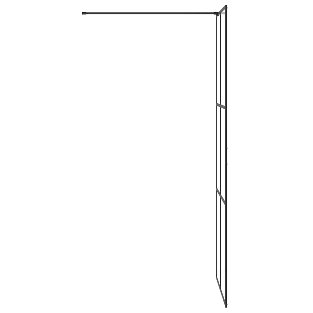 Inloopdouchewand 80x195 cm ESG-glas transparant en zwart is nu te koop bij PeponiXL, paradijselijk wonen!