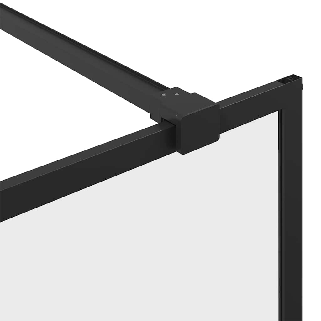Inloopdouchewand 80x195 cm ESG-glas transparant en zwart is nu te koop bij PeponiXL, paradijselijk wonen!