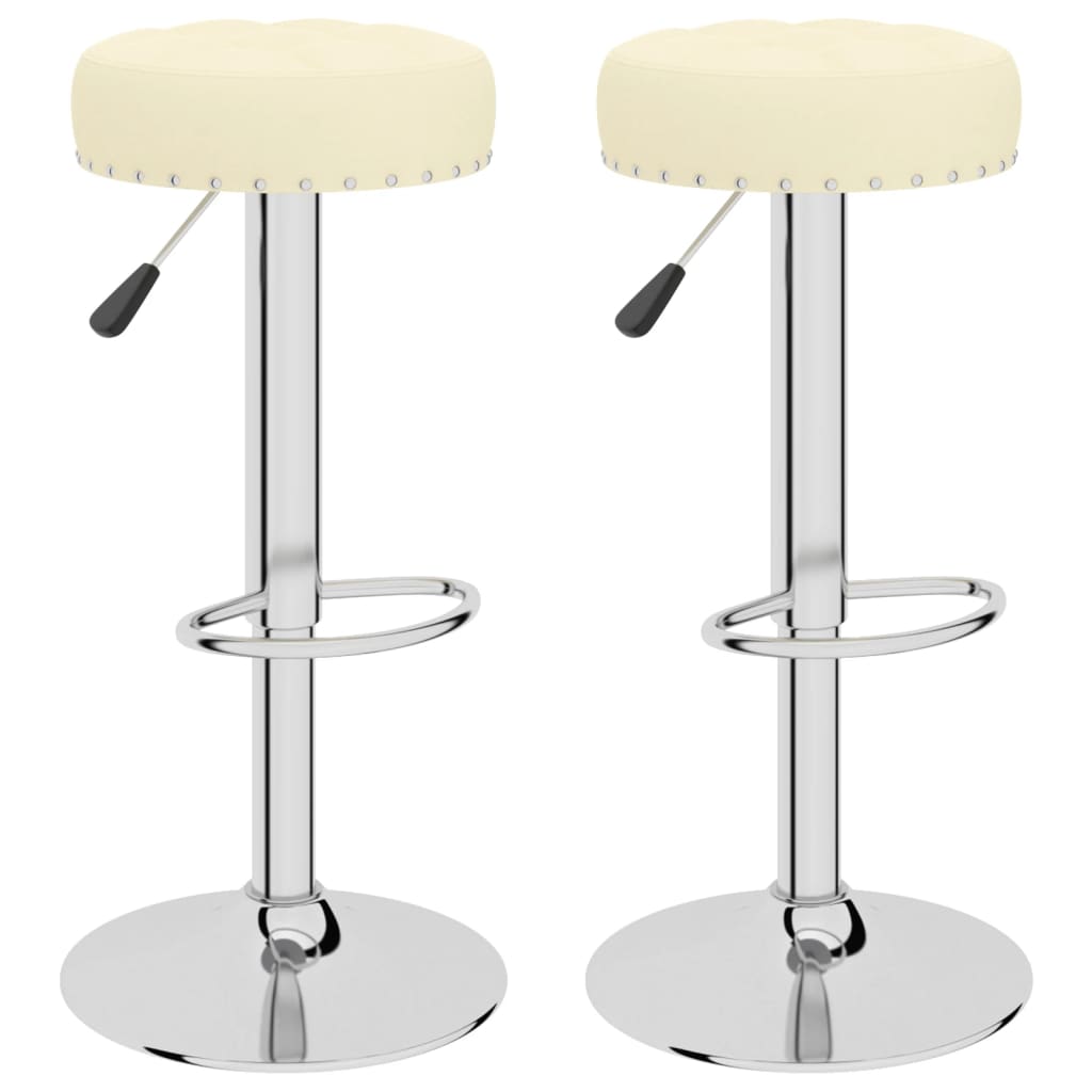 Barkrukken 2 st stof crèmekleurig is nu te koop bij PeponiXL, paradijselijk wonen!