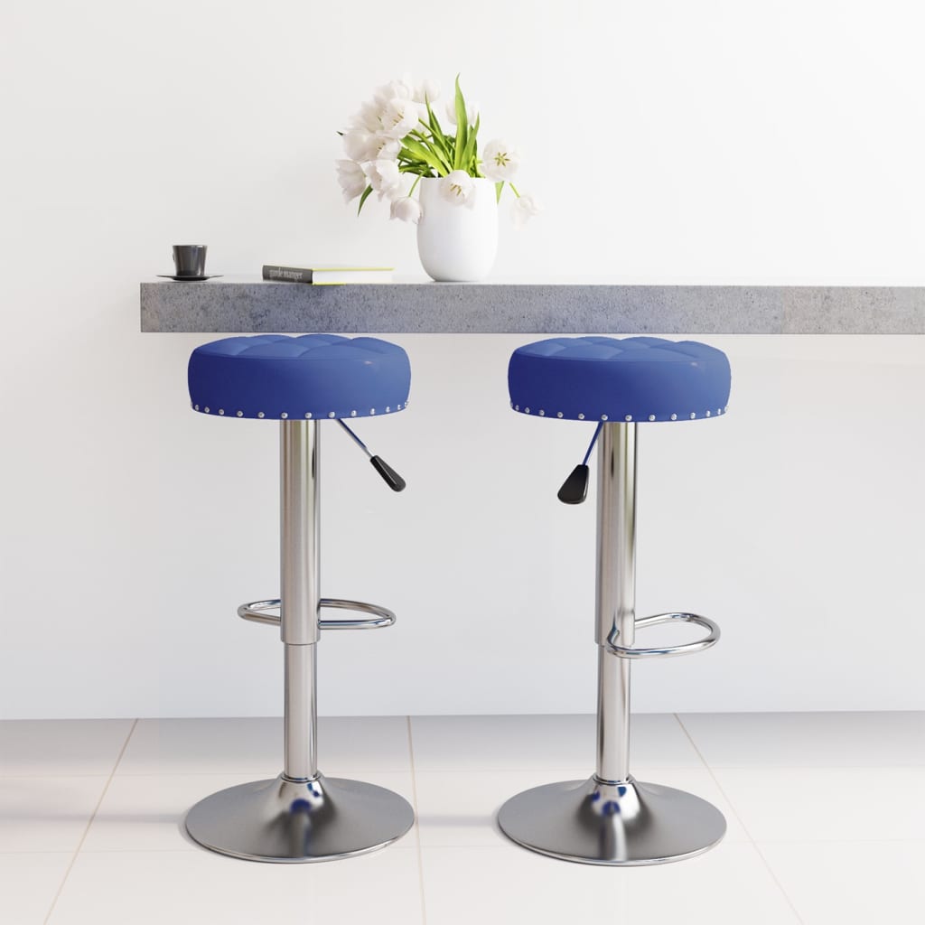 Barkrukken 2 st stof blauw is nu te koop bij PeponiXL, paradijselijk wonen!
