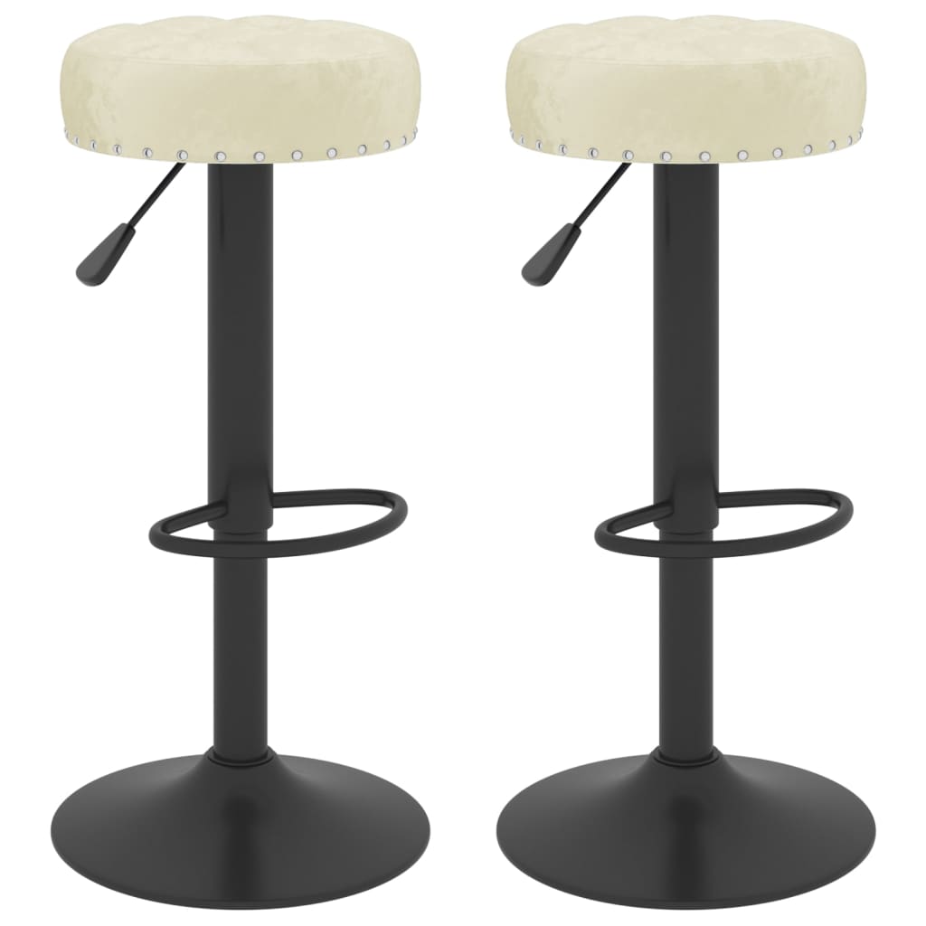 Barkrukken 2 st fluweel crèmekleurig is nu te koop bij PeponiXL, paradijselijk wonen!