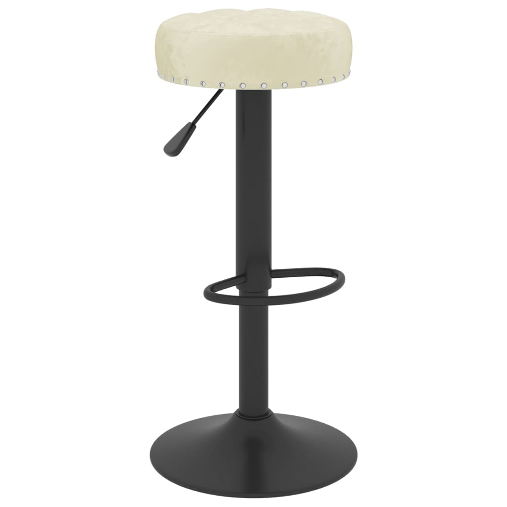 Barkrukken 2 st fluweel crèmekleurig is nu te koop bij PeponiXL, paradijselijk wonen!