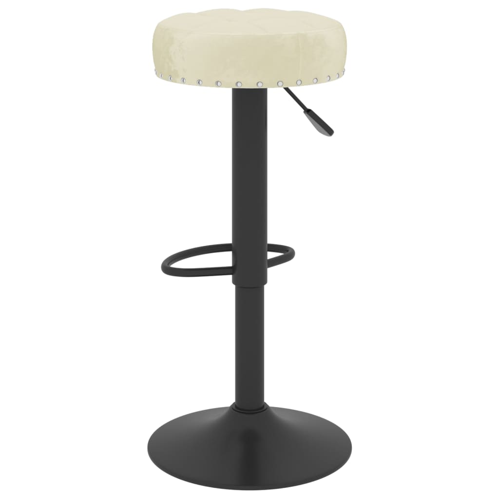 Barkrukken 2 st fluweel crèmekleurig is nu te koop bij PeponiXL, paradijselijk wonen!