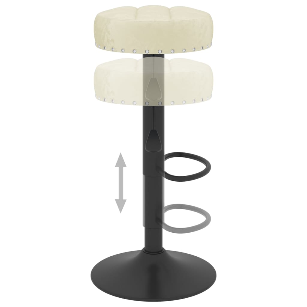 Barkrukken 2 st fluweel crèmekleurig is nu te koop bij PeponiXL, paradijselijk wonen!