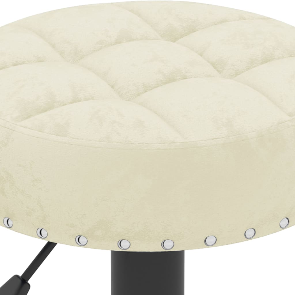 Barkrukken 2 st fluweel crèmekleurig is nu te koop bij PeponiXL, paradijselijk wonen!