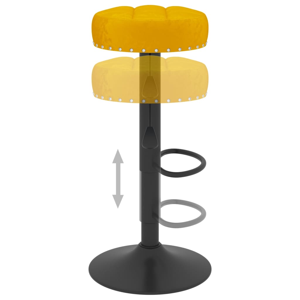 Barkrukken 2 st fluweel mosterdgeel is nu te koop bij PeponiXL, paradijselijk wonen!