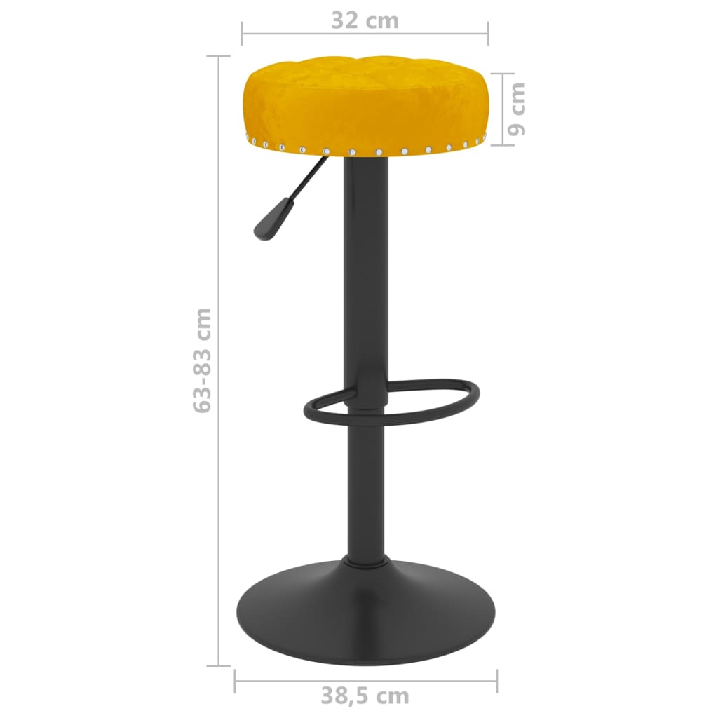 Barkrukken 2 st fluweel mosterdgeel is nu te koop bij PeponiXL, paradijselijk wonen!