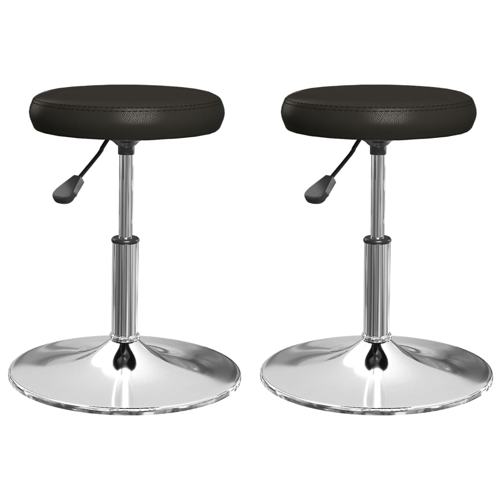 Eetkamerstoelen 2 st kunstleer zwart is nu te koop bij PeponiXL, paradijselijk wonen!