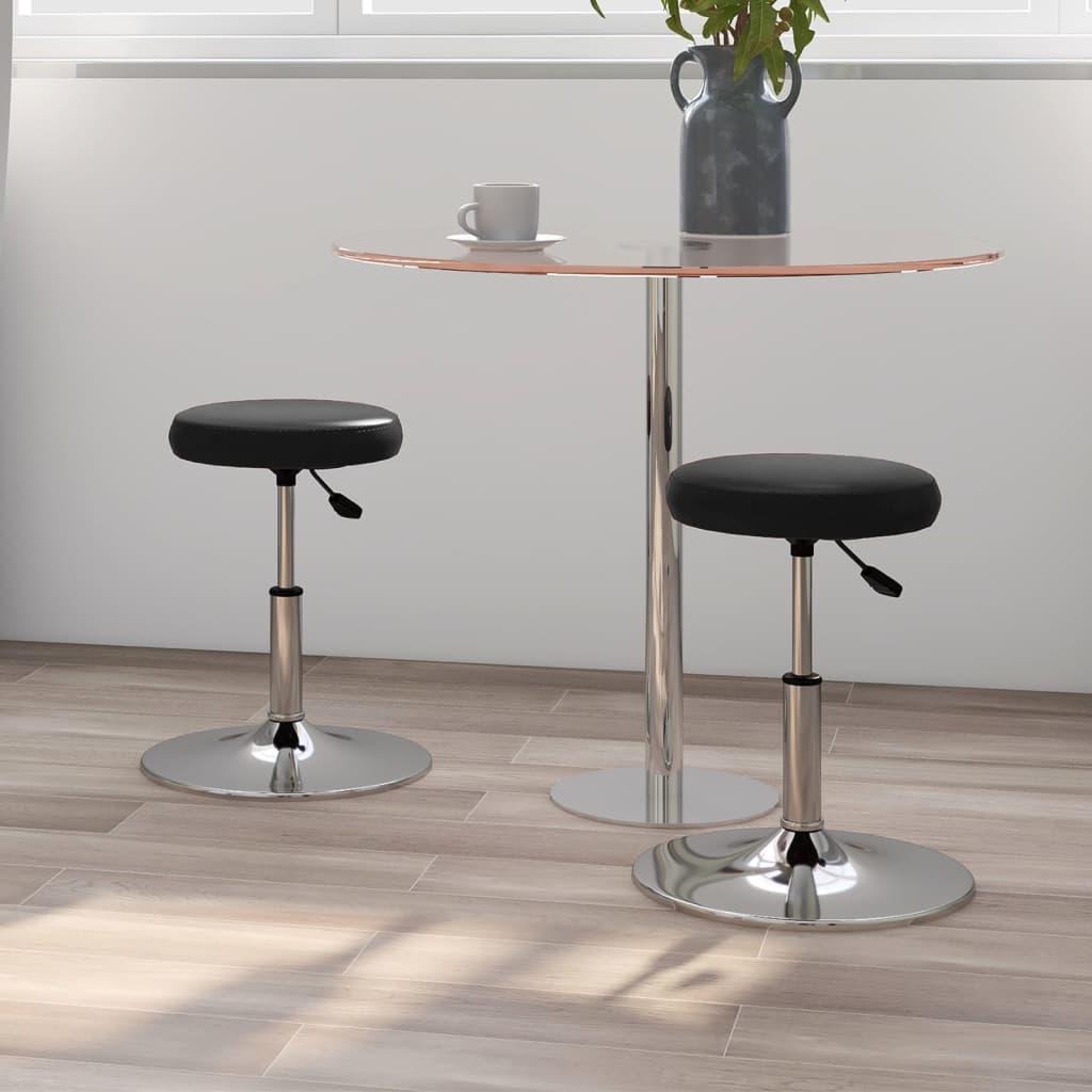 Eetkamerstoelen 2 st kunstleer zwart is nu te koop bij PeponiXL, paradijselijk wonen!