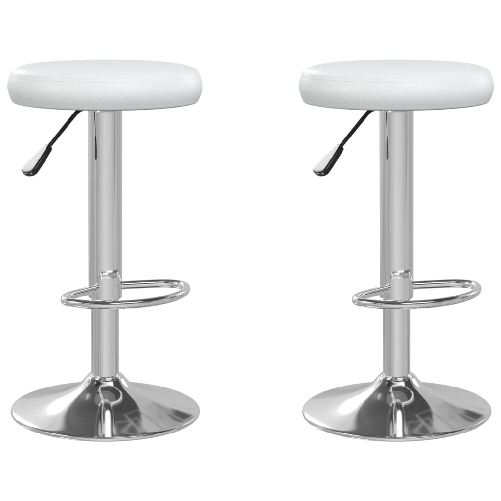 Barstoelen 2 st kunstleer wit is nu te koop bij PeponiXL, paradijselijk wonen!