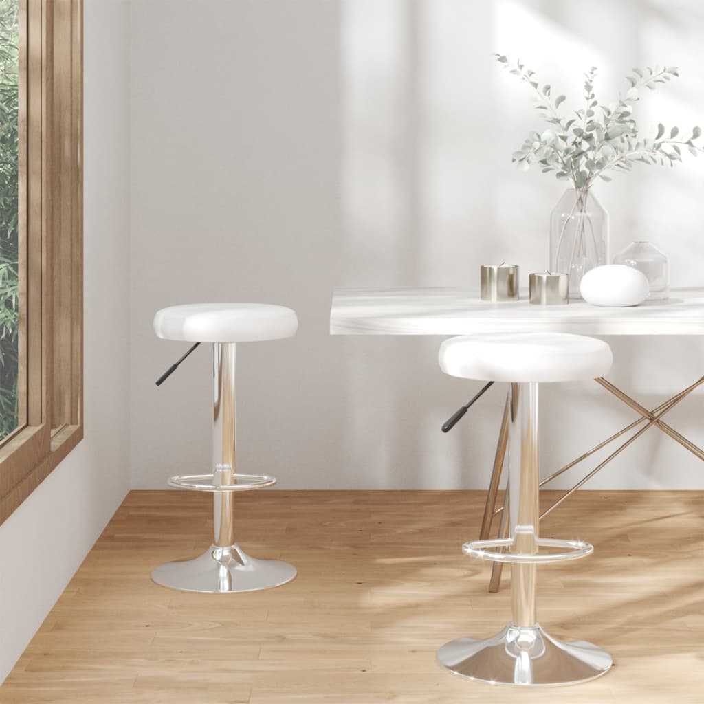 Barstoelen 2 st kunstleer wit is nu te koop bij PeponiXL, paradijselijk wonen!
