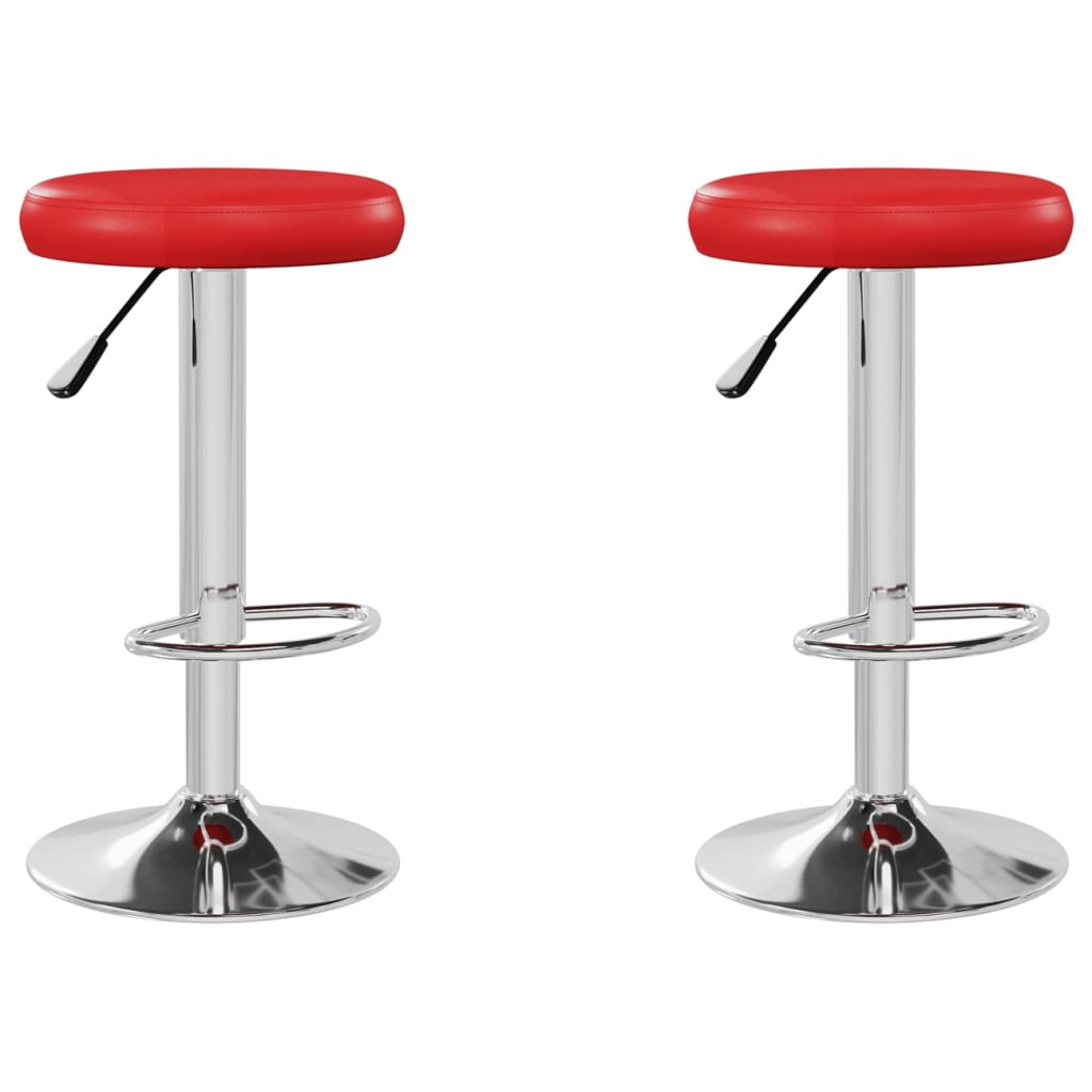 Barstoelen 2 st kunstleer rood is nu te koop bij PeponiXL, paradijselijk wonen!