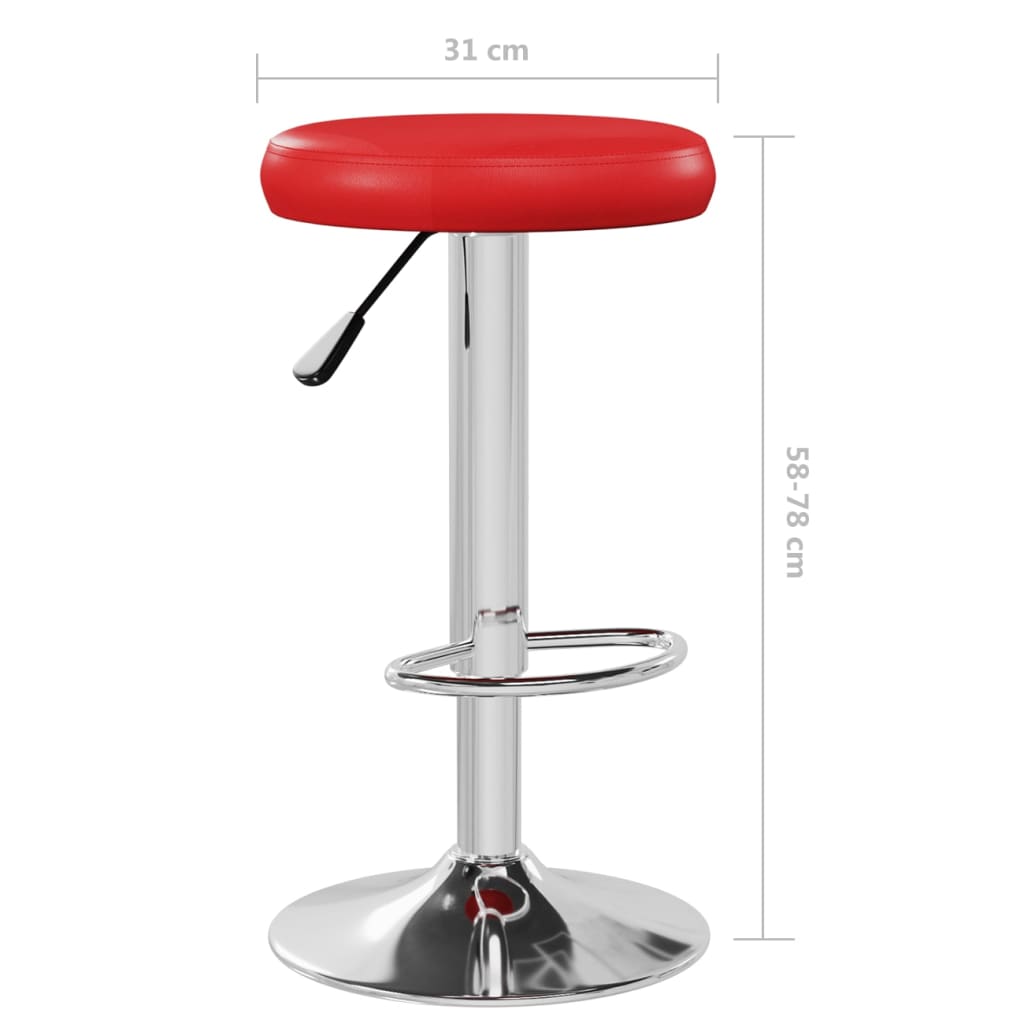 Barstoelen 2 st kunstleer rood is nu te koop bij PeponiXL, paradijselijk wonen!