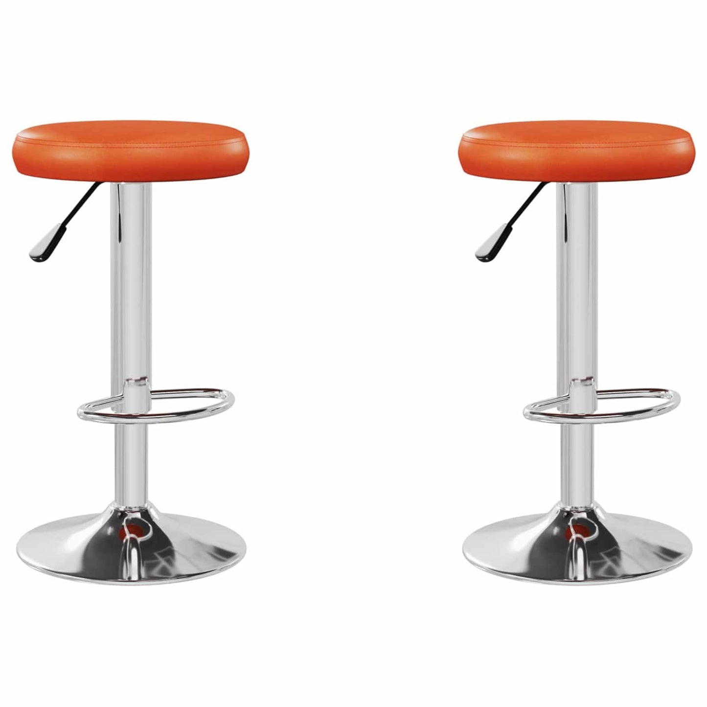 Barkruk 2 pcs Oranje 31 x 31 x 87 cm Nep Leer is nu te koop bij PeponiXL, paradijselijk wonen!