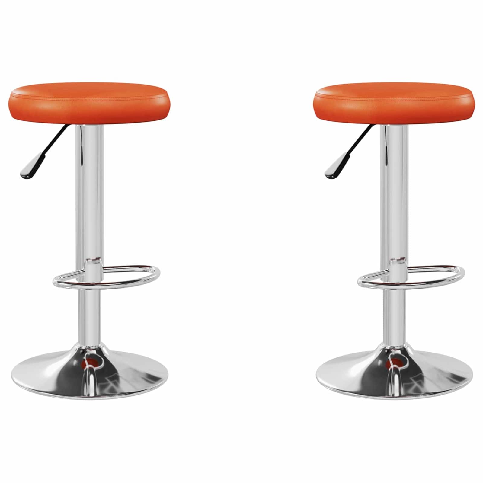 Barkruk 2 pcs Oranje 31 x 31 x 87 cm Nep Leer is nu te koop bij PeponiXL, paradijselijk wonen!