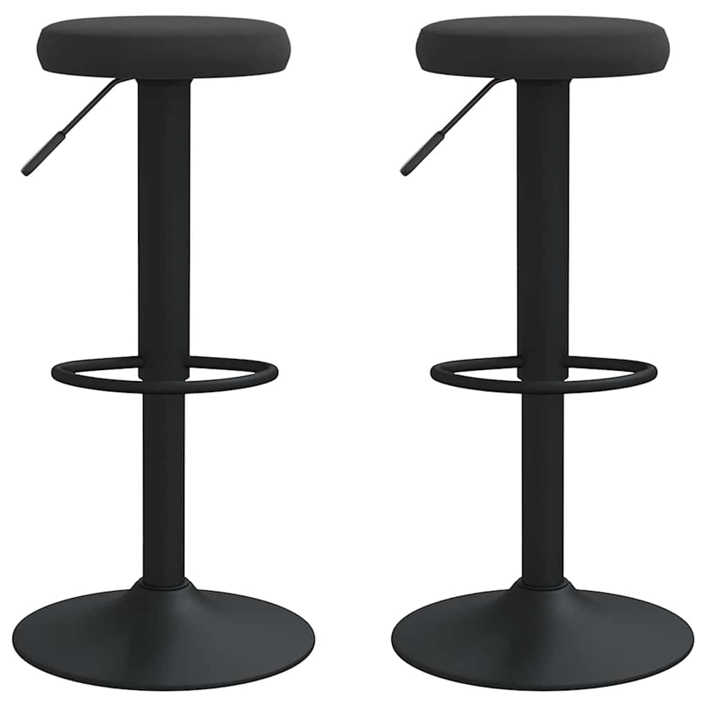 Barkrukken 2 st fluweel zwart is nu te koop bij PeponiXL, paradijselijk wonen!