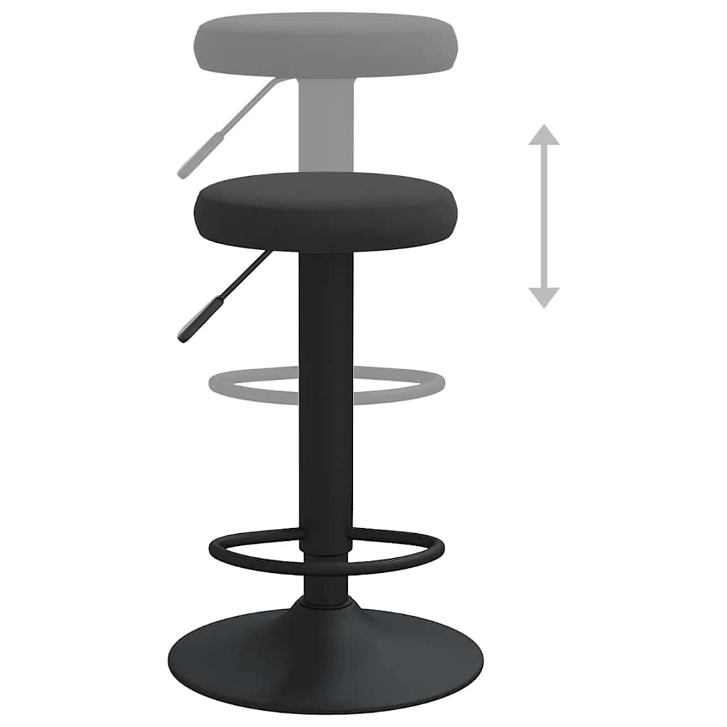 Barkrukken 2 st fluweel zwart is nu te koop bij PeponiXL, paradijselijk wonen!