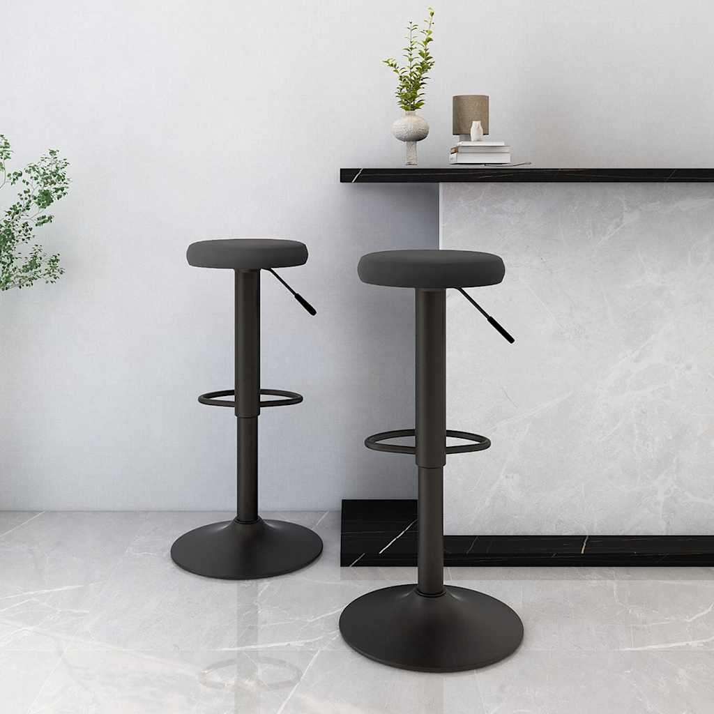 Barkrukken 2 st fluweel zwart is nu te koop bij PeponiXL, paradijselijk wonen!