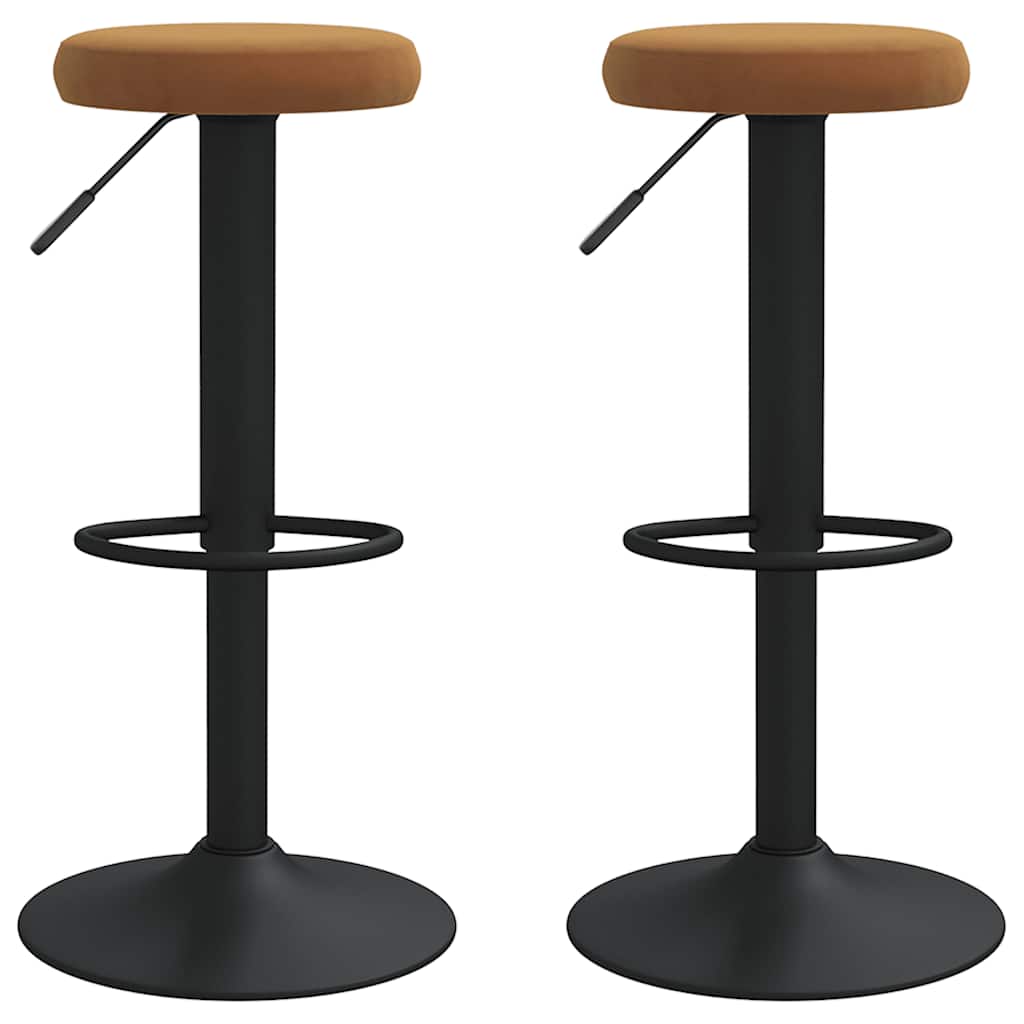 Barkrukken 2 st fluweel bruin is nu te koop bij PeponiXL, paradijselijk wonen!