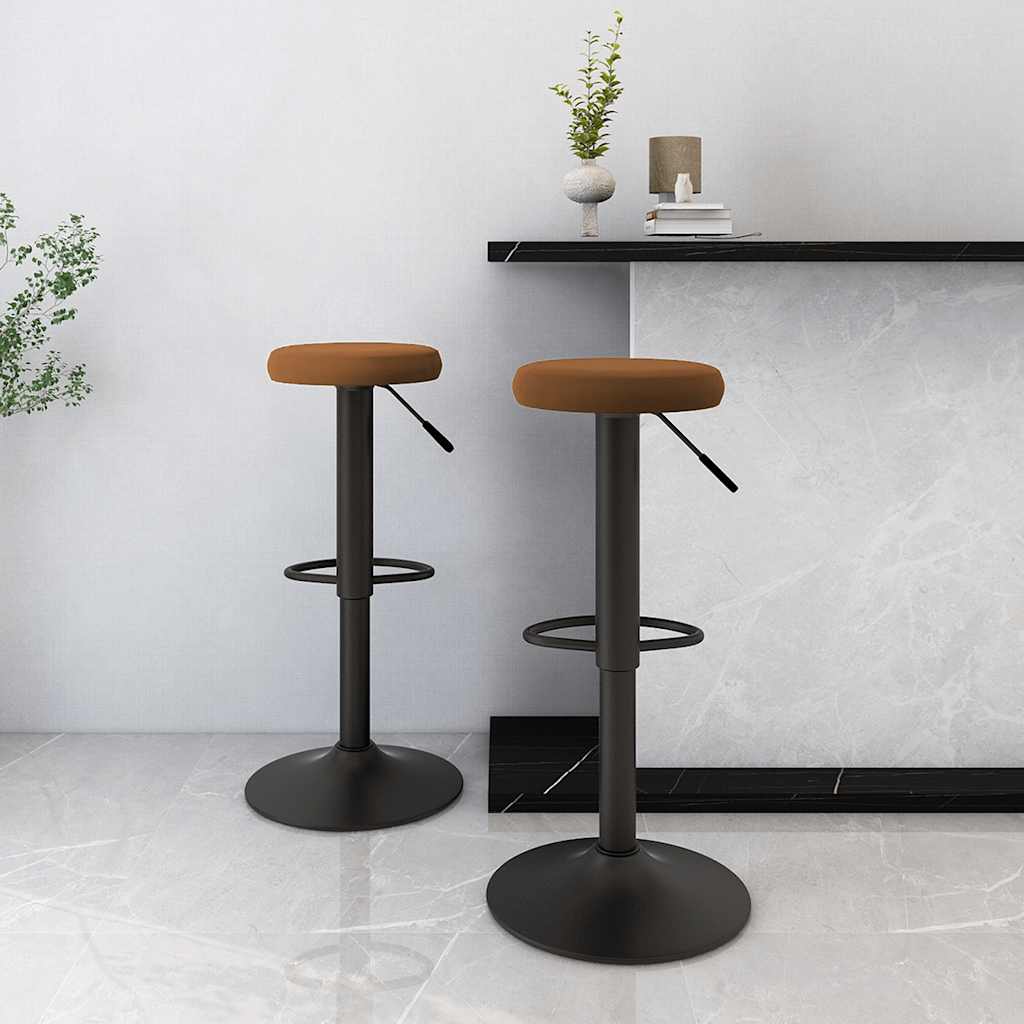 Barkrukken 2 st fluweel bruin is nu te koop bij PeponiXL, paradijselijk wonen!