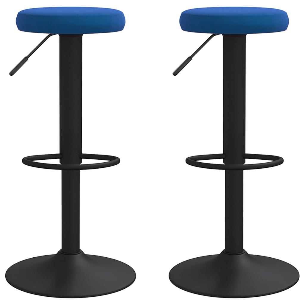Barkrukken 2 st fluweel blauw is nu te koop bij PeponiXL, paradijselijk wonen!