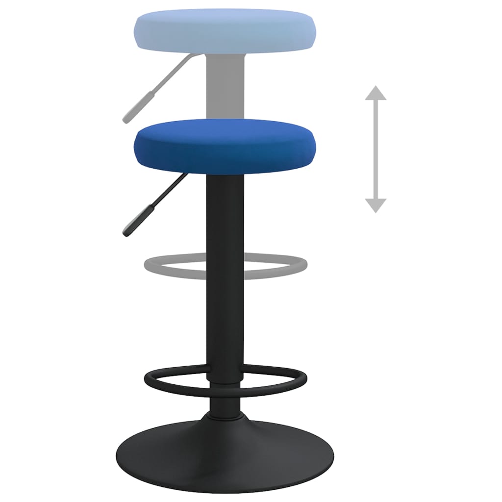 Barkrukken 2 st fluweel blauw is nu te koop bij PeponiXL, paradijselijk wonen!
