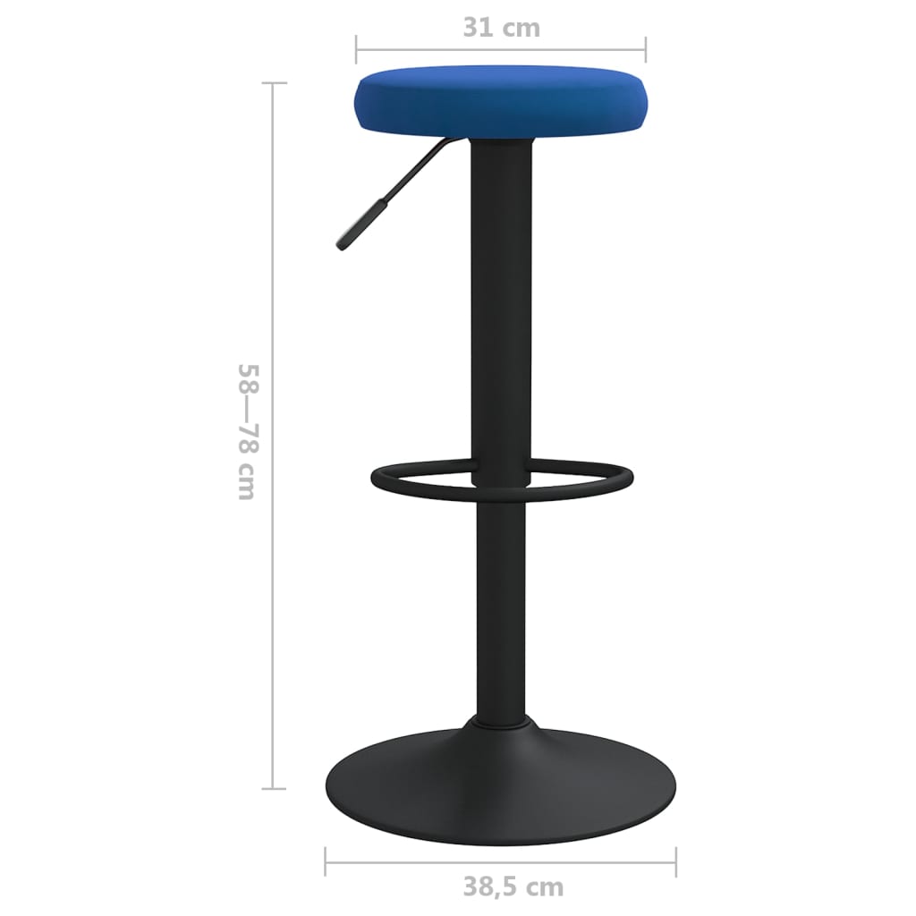 Barkrukken 2 st fluweel blauw is nu te koop bij PeponiXL, paradijselijk wonen!