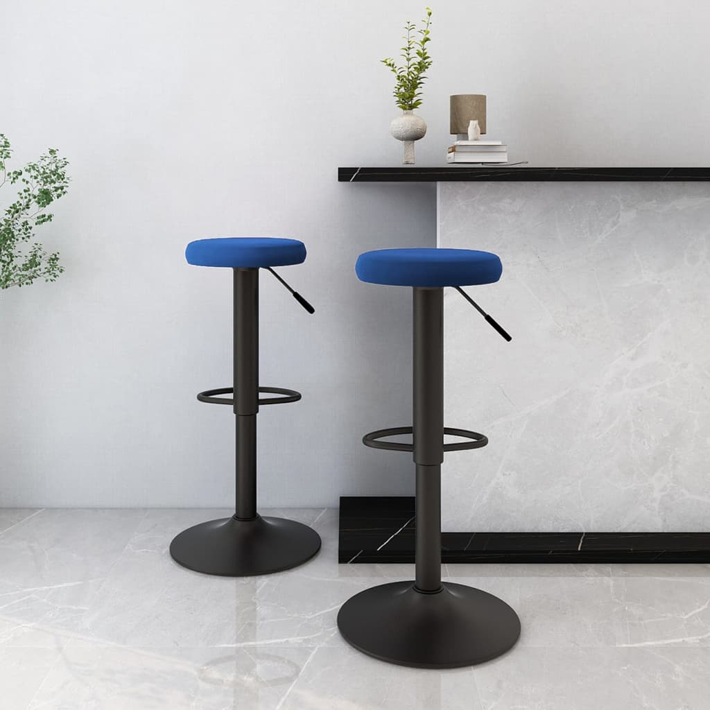 Barkrukken 2 st fluweel blauw is nu te koop bij PeponiXL, paradijselijk wonen!