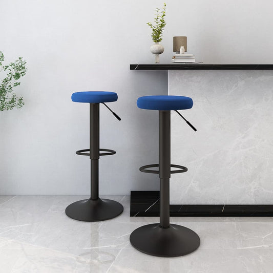Barkrukken 2 st fluweel blauw is nu te koop bij PeponiXL, paradijselijk wonen!