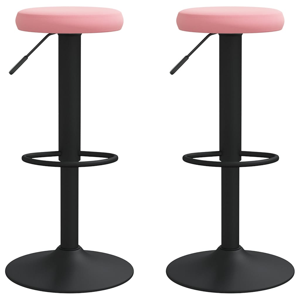 Barkrukken 2 st fluweel roze is nu te koop bij PeponiXL, paradijselijk wonen!