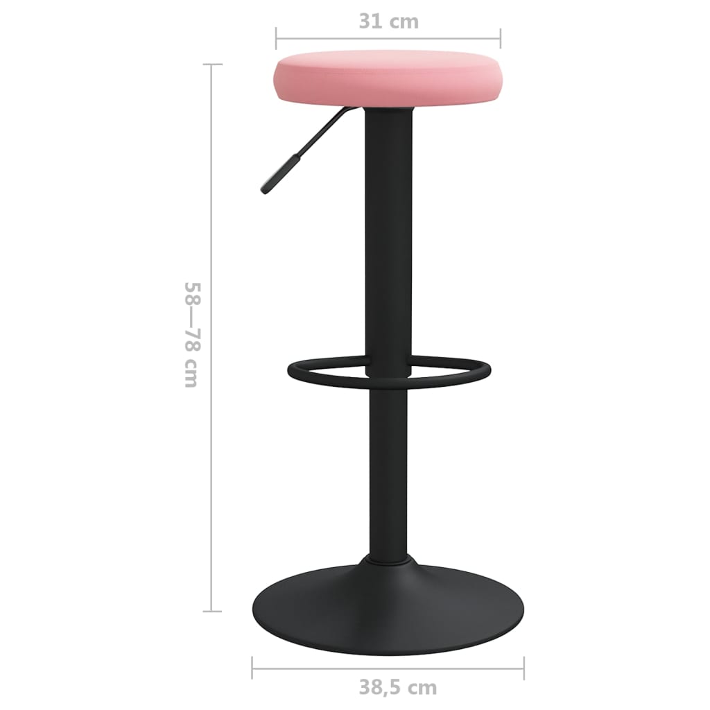 Barkrukken 2 st fluweel roze is nu te koop bij PeponiXL, paradijselijk wonen!