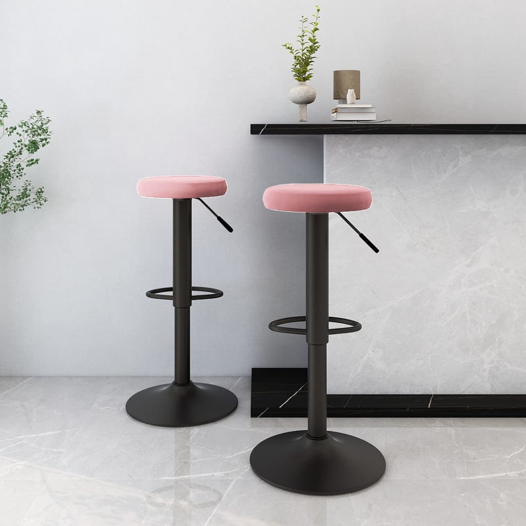 Barkrukken 2 st fluweel roze is nu te koop bij PeponiXL, paradijselijk wonen!