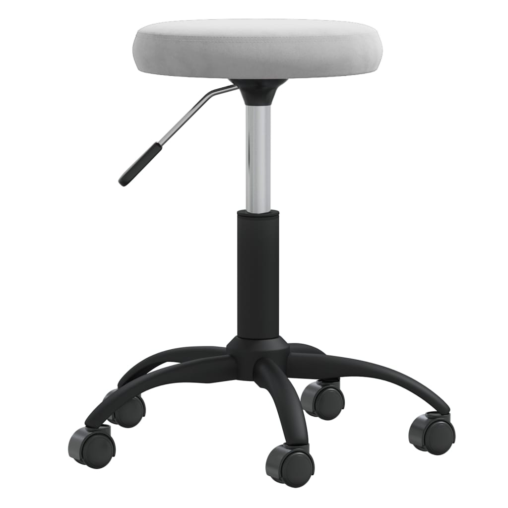 Kantoorstoel draaibaar fluweel lichtgrijs is nu te koop bij PeponiXL, paradijselijk wonen!