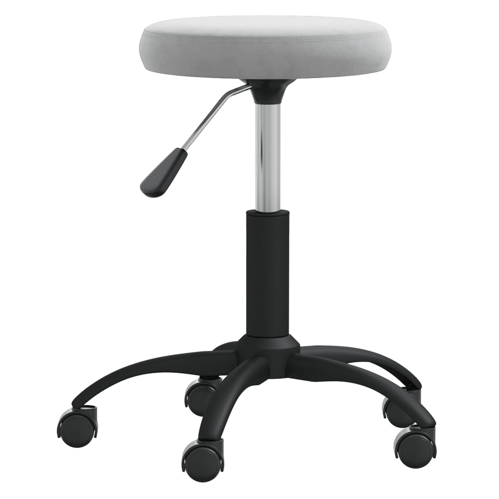 Kantoorstoel draaibaar fluweel lichtgrijs is nu te koop bij PeponiXL, paradijselijk wonen!