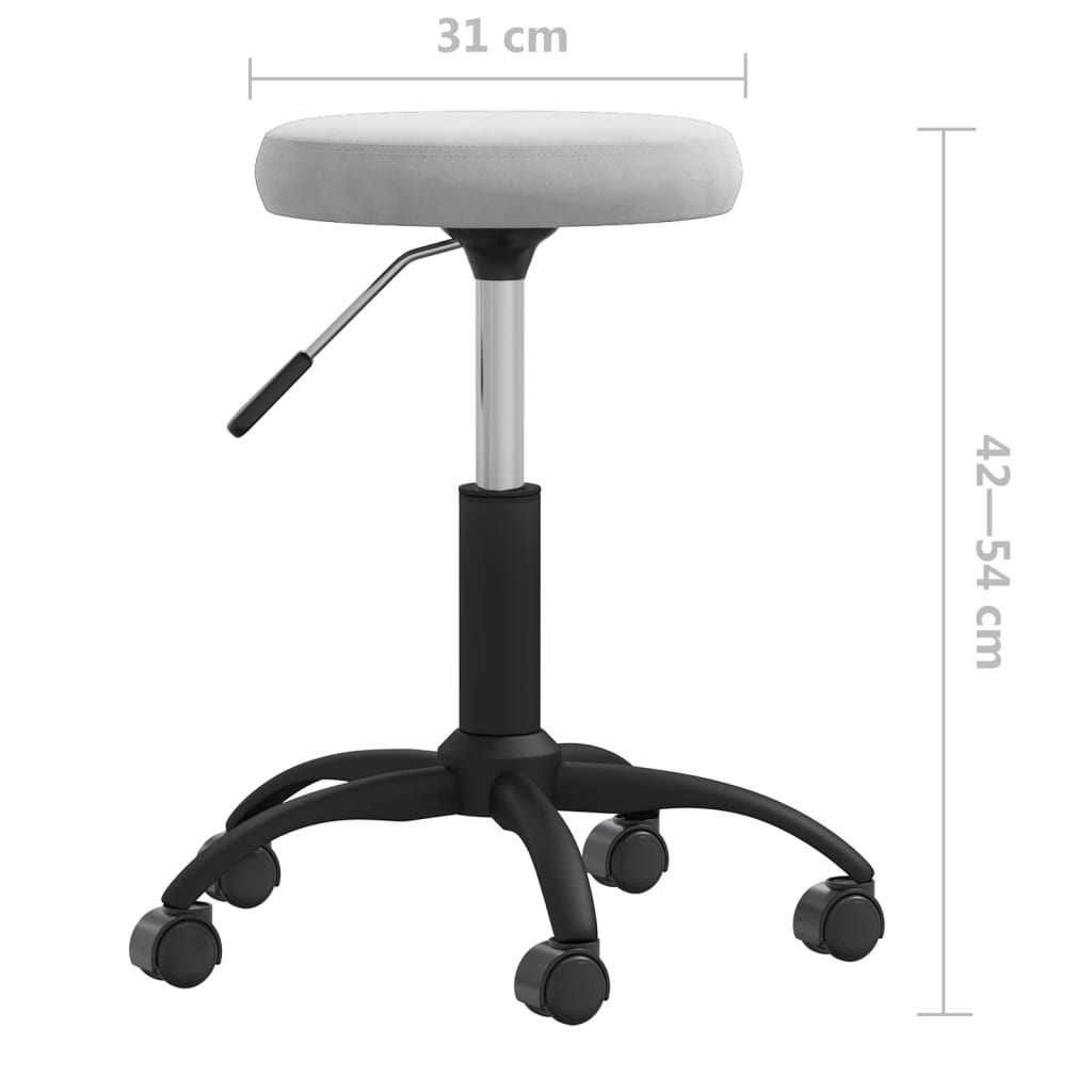 Kantoorstoel draaibaar fluweel lichtgrijs is nu te koop bij PeponiXL, paradijselijk wonen!