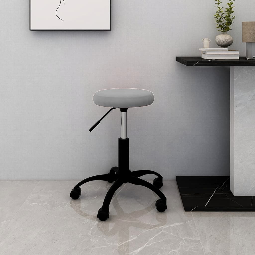 Kantoorstoel draaibaar fluweel lichtgrijs is nu te koop bij PeponiXL, paradijselijk wonen!