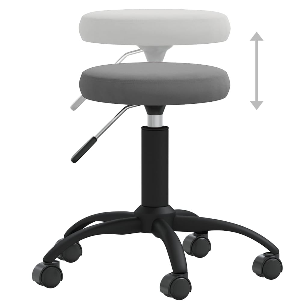Kantoorstoel draaibaar fluweel donkergrijs is nu te koop bij PeponiXL, paradijselijk wonen!