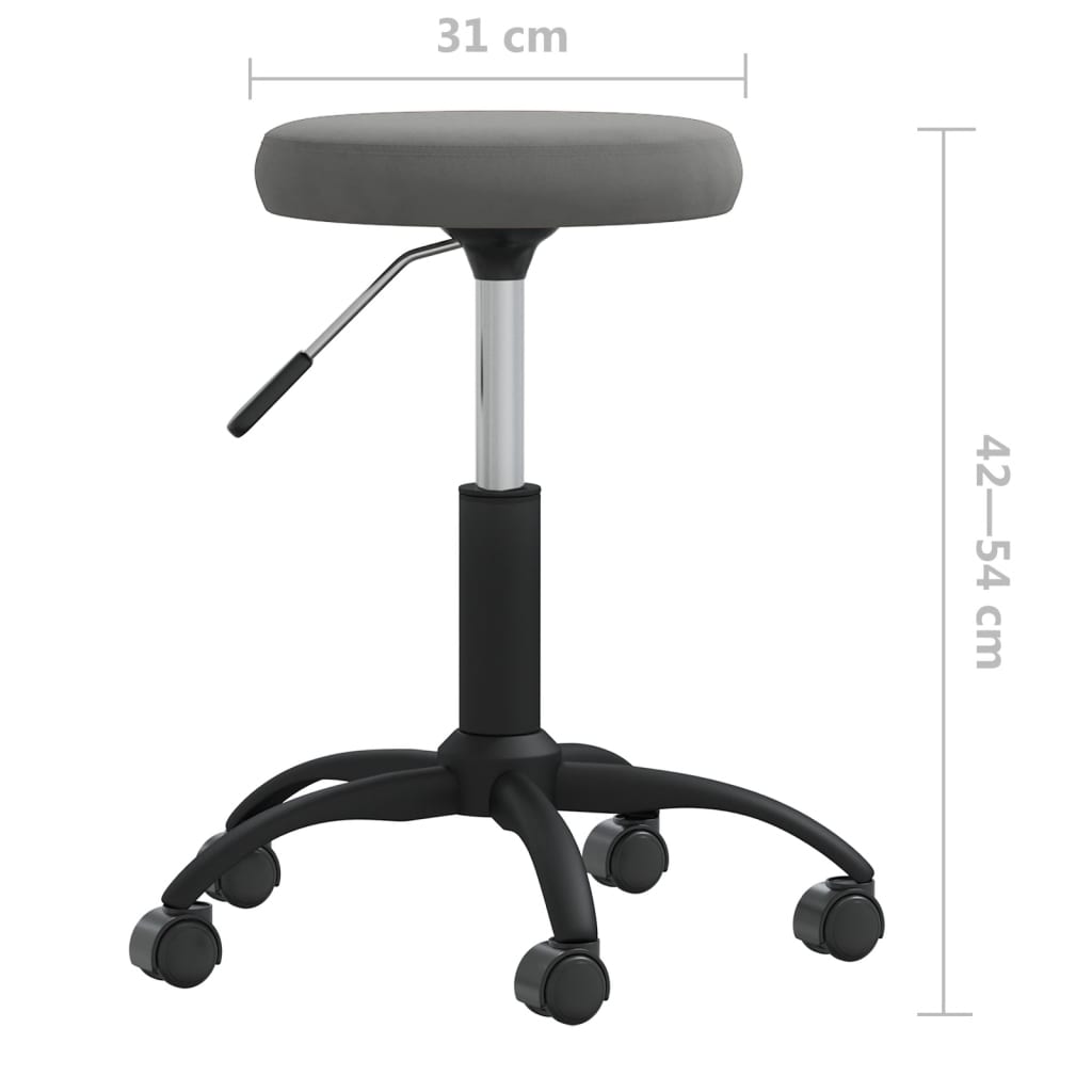 Kantoorstoel draaibaar fluweel donkergrijs is nu te koop bij PeponiXL, paradijselijk wonen!