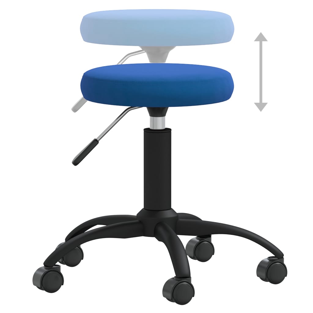 Kantoorstoel draaibaar fluweel blauw is nu te koop bij PeponiXL, paradijselijk wonen!
