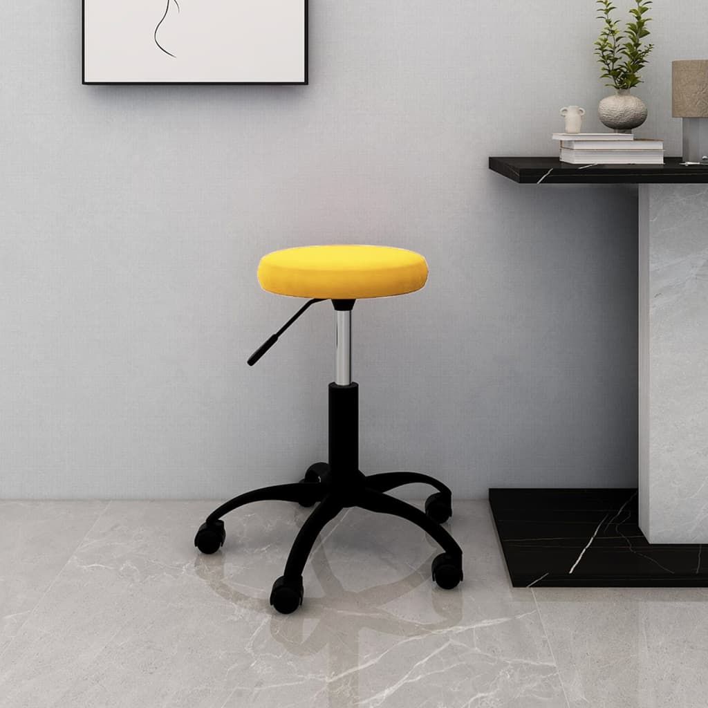 Kantoorstoel draaibaar fluweel mosterdgeel is nu te koop bij PeponiXL, paradijselijk wonen!