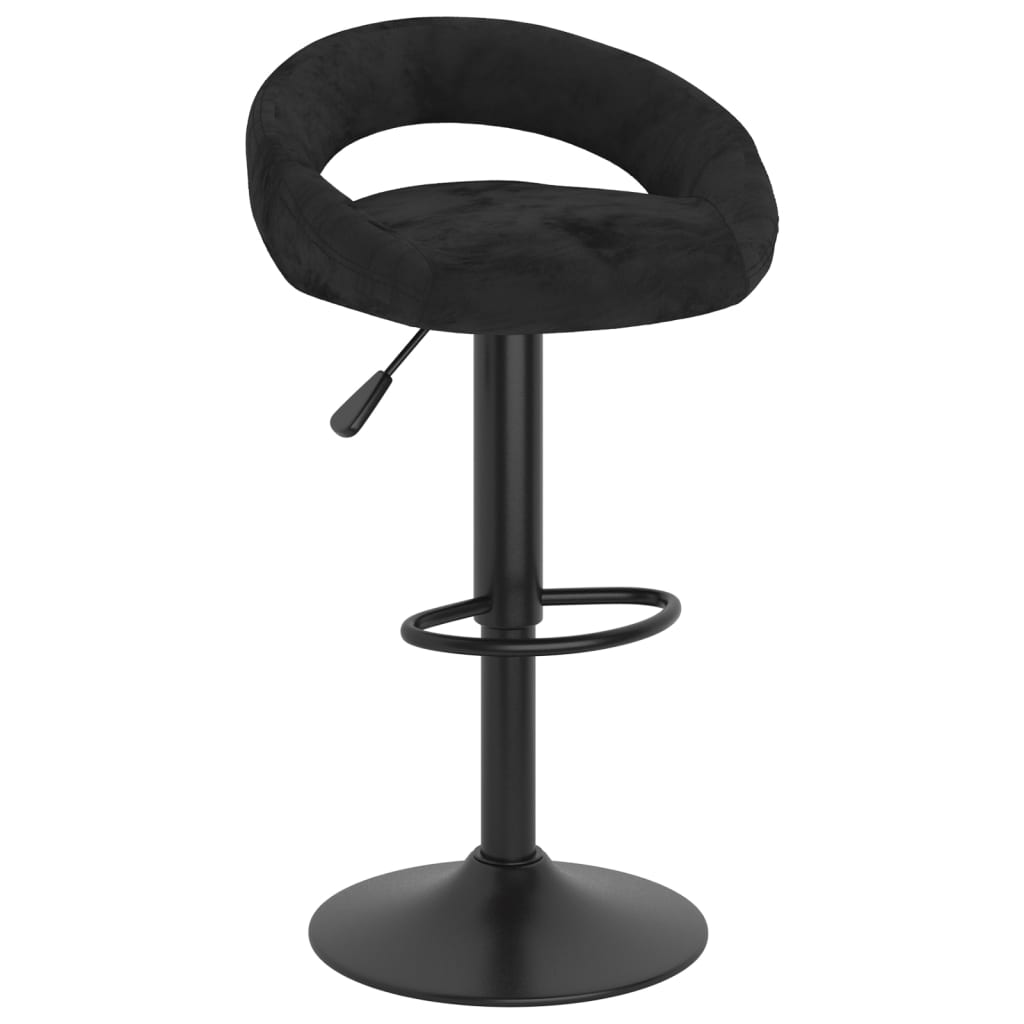 Barkrukken 2 st fluweel zwart is nu te koop bij PeponiXL, paradijselijk wonen!
