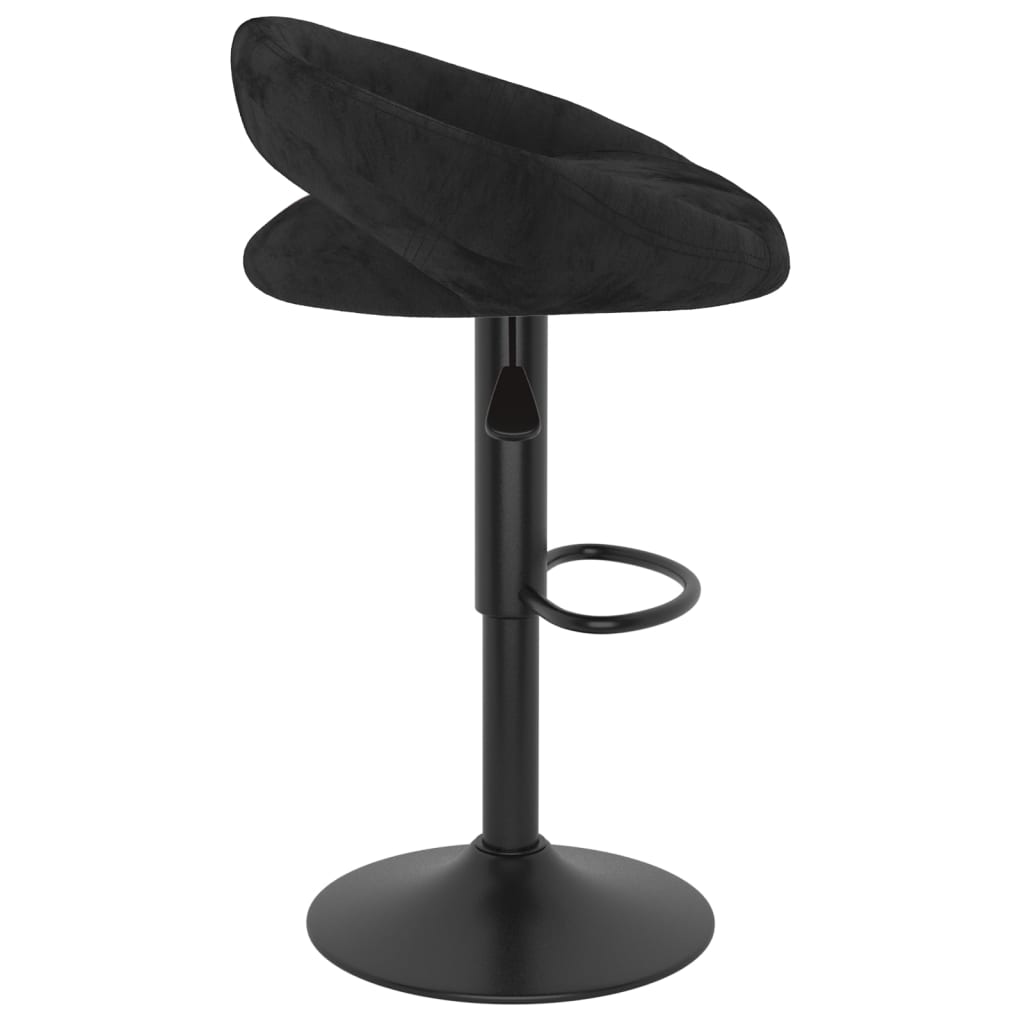 Barkrukken 2 st fluweel zwart is nu te koop bij PeponiXL, paradijselijk wonen!