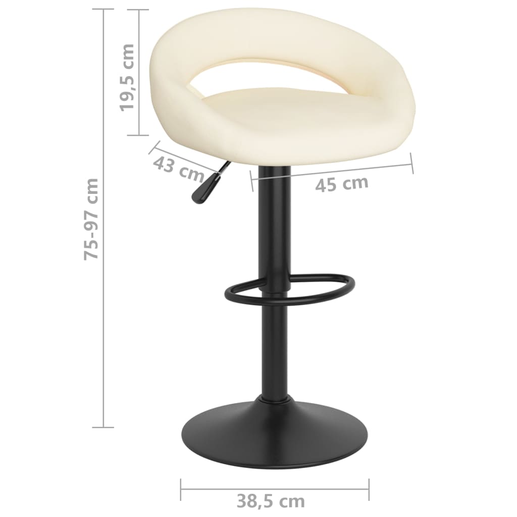 Barkrukken 2 st fluweel crèmekleurig is nu te koop bij PeponiXL, paradijselijk wonen!