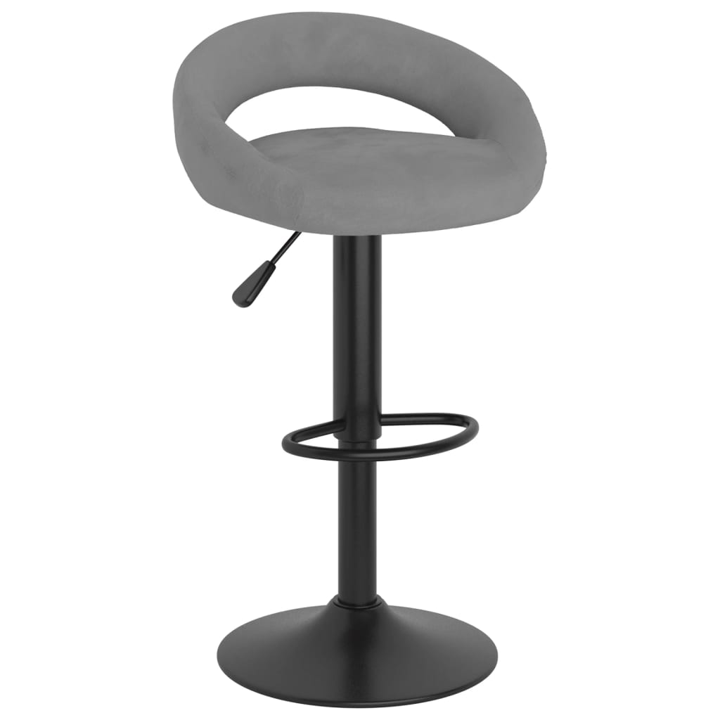 Barkrukken 2 st fluweel lichtgrijs is nu te koop bij PeponiXL, paradijselijk wonen!