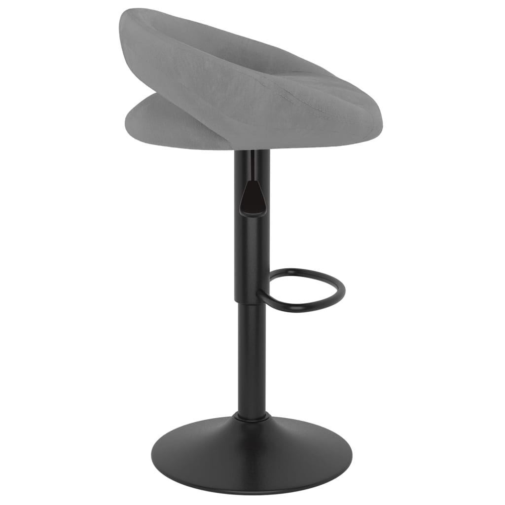 Barkrukken 2 st fluweel lichtgrijs is nu te koop bij PeponiXL, paradijselijk wonen!
