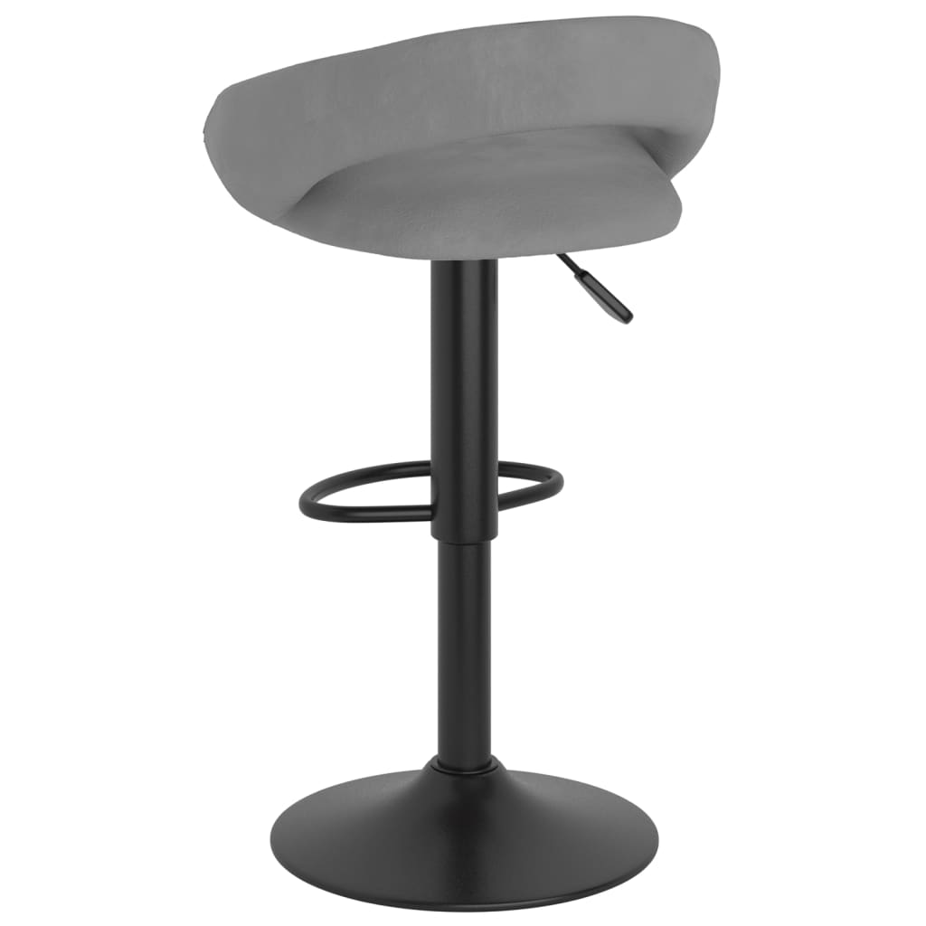 Barkrukken 2 st fluweel lichtgrijs is nu te koop bij PeponiXL, paradijselijk wonen!