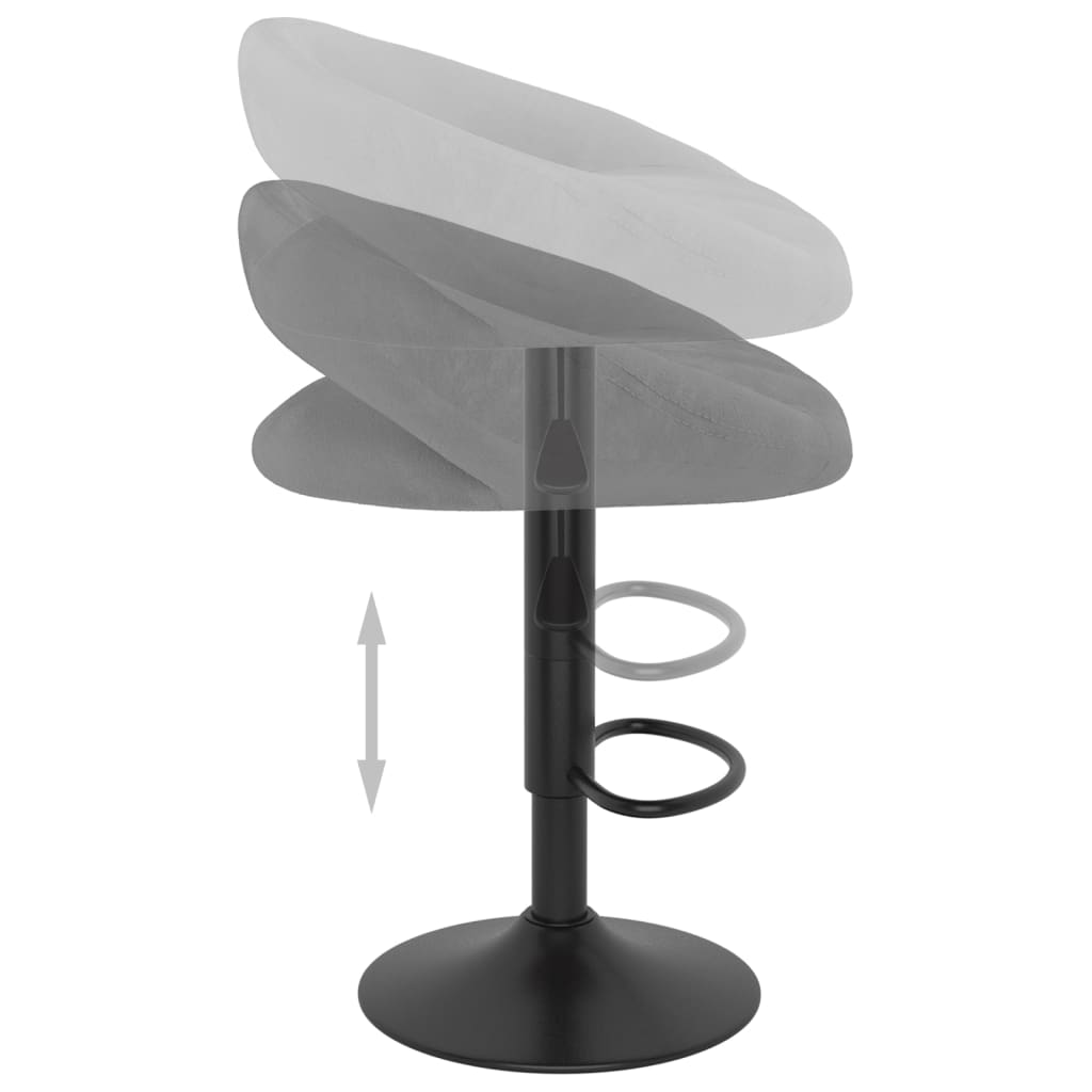 Barkrukken 2 st fluweel lichtgrijs is nu te koop bij PeponiXL, paradijselijk wonen!